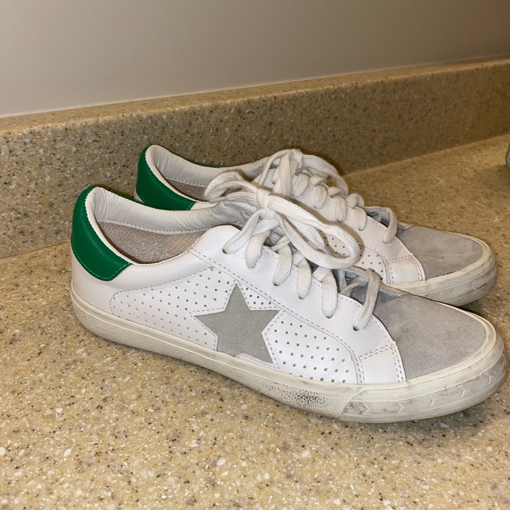 White and Green Vintage Havanas sneakers